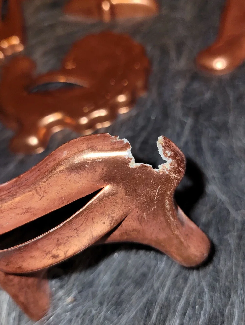 Vintage Copper-Colored Decorative Cookie Mold Set - Home Accents